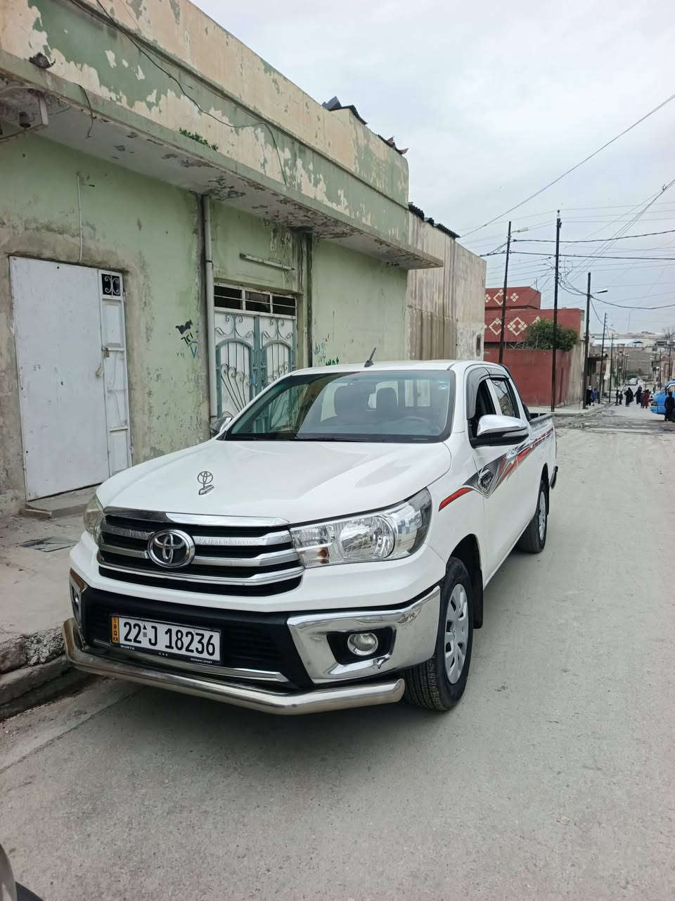 اسلام عليكم
تويوتا هايلوكس 
موديل 2016
الضرر جاملغ الامامي بي شويه بارد بدون داخل وبدون صبغ
والباقي كلين 
كير ومكينه شرط مامفتوحه 
كير عادي فول عادي
مكان الموصل 
***********
