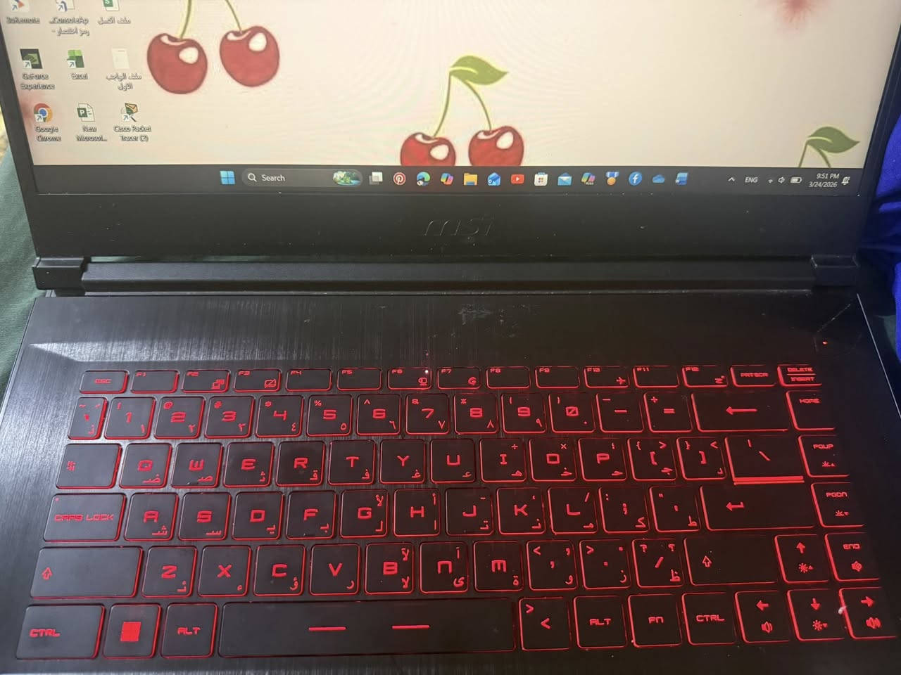 💻 لابتوب MSI GF63 Thin Gaming للبيع 🔥

- المعالج: Intel Core i7 الجيل 11 (11800H)
- الرام: 16GB
- التخزين: SSD NVMe سريع
- كرت الشاشة: NVIDIA GTX 1650 + Intel UHD
- النظام: Windows 11 Pro

✔️ مناسب للألعاب 🎮 + التصميم + الدراسة  
✔️ أداء قوي وسريع جداً  
✔️ الجهاز نظيف وما بيه مشاكل  
✔️ بطارية جيدة 👍  

💰 السعر: مليون وقابل للتفاوض

📍

#لابتوب #MSI #Gaming #بيع_وشراء


**إذا كنت صاحب هذا الإعلان وتريد حذفه لأي سبب، رجاءا أرسل رسالة إلى الدعم الفني**