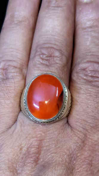 عقيق يماني طبيعي صياغة يدوي السعر 55الف العنوان بغداد زعفرانية فضه 925الهاتف *********** بغداد
