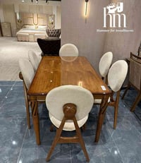 طاولة خشب • طقم 4/6 كرسي • الشالجية