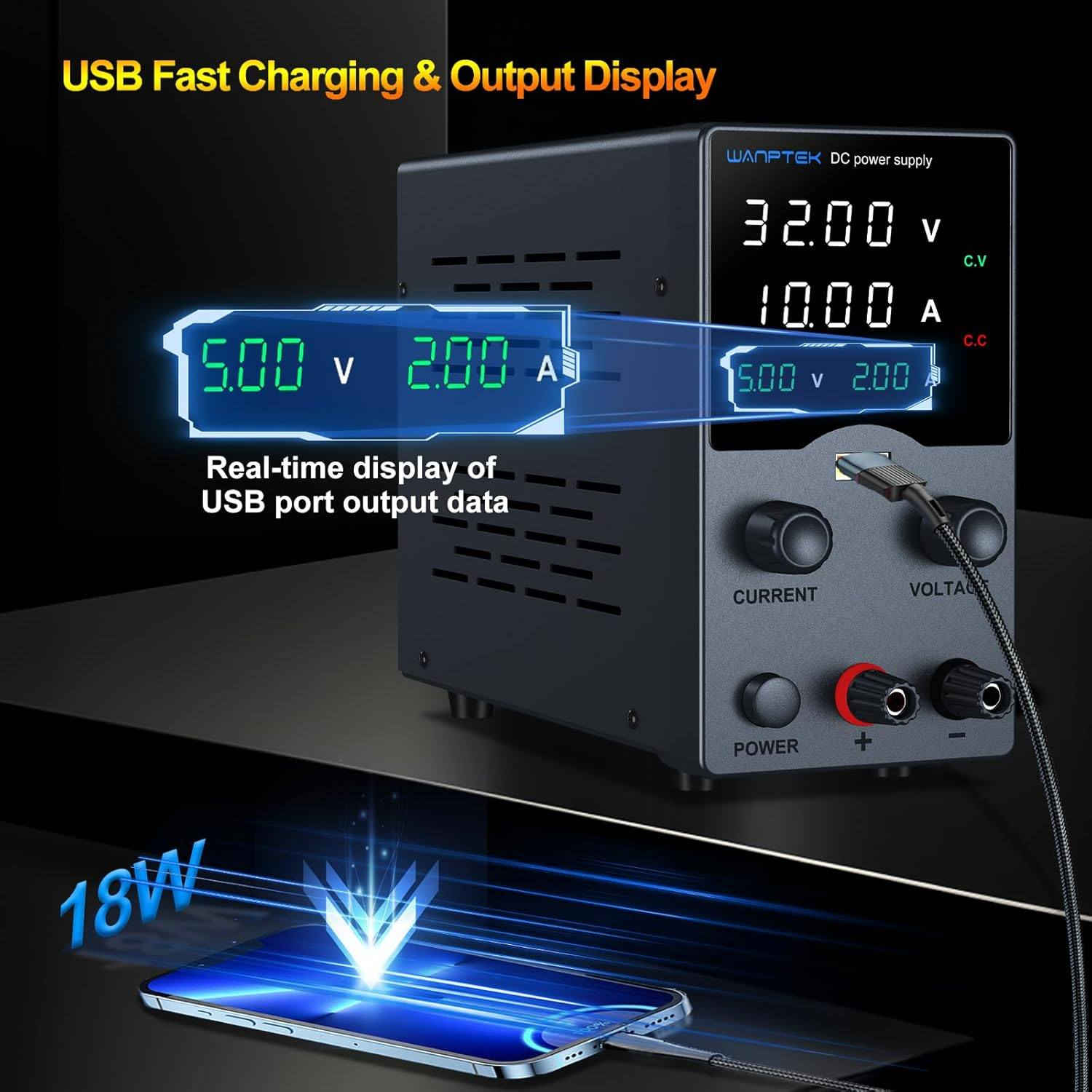 بور سبلاي مزود طاقة Wanptek DC متغير 30 فولت 10 أمبير، مزود طاقة قابل للتعديل للاستخدام المكتبي مع مقبض تشفير دقيق، شاشة LED رباعية الأرقام، منفذ شحن USB سريع، وشاشة عرض إخراج في الوقت الفعلي لمختبرات الإصلاح والاستخدام المنزلي.
تفضل بزيارة متجر وانبتك باور

ماركة وانبتك باور
لون أسود
مادة البلاستيك
وزن المنتج 1.48 كيلوغرام
نوع الموصل USB 2.0
حول هذا المنتج
【مقبض تشفير دقيق وسهولة الاستخدام】 تم تجهيز مصدر الطاقة المتغير هذا بمقابض تشفير دقيقة بدلاً من مقاييس الجهد التقليدية، مما يسمح بضبط القيم الرقمية مباشرةً لزيادة الكفاءة. ما عليك سوى الضغط على مقابض الجهد والتيار لاختيار الرقم المراد ضبطه، ثم تدويرها لضبط القيم من 0 إلى 9 بسرعة ودقة، مما يجعل التشغيل أكثر دقة وسهولة في الاستخدام.
【شحن سريع عبر منفذ USB مع عرض فوري لمستوى الطاقة الخارجة】 يدعم منفذ الشحن السريع المدمج عبر منفذ USB شحن الهواتف وأدوات الإصلاح وغيرها من الأجهزة بسهولة. يتميز هذا الجهاز بخاصية فريدة، وهي عرض تيار الخرج لمنفذ USB بوضوح على الشاشة، مما يتيح لك مراقبة حالة الشحن واستهلاك الطاقة بنظرة سريعة أثناء الصيانة والاختبار.
【شاشة LED عالية الوضوح بأربعة أرقام】 يتميز مصدر الطاقة DC القابل للتعديل بشاشة عرض عالية الوضوح بأربعة أرقام بدقة تصل إلى 0.01 فولت و0.001 أمبير. ضمن نطاق 0-32 فولت/0-10 أمبير، يمكنك بسهولة ضبط المعلمات التي تحتاجها. كما تُبقيك مؤشرات الإضاءة على الشاشة على اطلاع دائم بحالة مصدر الطاقة DC.
【حماية متعددة لضمان استخدام طويل الأمد】يحتوي مصدر الطاقة هذا للمختبر على أنظمة حماية متكاملة تشمل الحماية من الجهد الزائد (OVP) والحماية من التيار الزائد (OCP) والحماية من الحرارة الزائدة (OTP). تعمل هذه الحمايات على إطالة عمر الخدمة، ومنع تلف المعدات، وضمان التشغيل الآمن للاستخدام المهني اليومي.
【صغير الحجم وخفيف الوزن】 يبلغ حجم وحدة تزويد الطاقة المكتبية 5.7 × 7.4 × 3.1 بوصة فقط، ووزنها 2.53 رطل فقط، مما يوفر مساحة أكبر على طاولة العمل ويسهل حملها. مثالية للاستخدام في تطبيقات متنوعة مثل المختبرات، والمواقع التعليمية، واختبارات التصنيع في المصانع، وأعمال الصيانة والإصلاح، وشحن البطاريات، وعمليات الأنودة، والأعمال الإلكترونية المنزلية، وغيرها.
› 
وصف المنتج
مزود طاقة تيار مستمر متغير من وانبتك باور مع شاشة عرض خرج في الوقت الحقيقي
معلومات المنتج
الميزات والمواصفات
نوع الموصل المستخدم في الكابل USB 2.0
جهد الدخل 115 فولت
شدة التيار 10 أمبير
عامل الشكل ITX
أقصى طاقة 320 واط
تيار الخرج 10 أمبير
جهد الخرج 32 فولت
القدرة الكهربائية الناتجة 320 واط
القياسات
وزن المنتج 1.48 كيلوغرام
أبعاد المنتج 7.48 × 3.15 × 5.71 بوصة
تفاصيل المنتج

ماركة وانبتك باور
رقم الموديل 0-32 فولت / 0-10 أمبير (GA3010)
رمز المنتج العالمي (UPC) 786402438503
رقم قطعة المصنّع جورجيا
الشركة المصنعة وانبتك باور
الوسائط المدمجة مزود طاقة تيار مستمر، دليل المستخدم، خط الإخراج، كابل الطاقة
تصنيف الكتب الأكثر مبيعاً 
#27,434 في الصناعة والعلوم ( انظر أفضل 100 في الصناعة والعلوم )
رقم 16 في وحدات تزويد الطاقة للمختبرات
رقم 23 في لوازم علوم الحياة
ASIN B0D2TLJP3D
آراء العملاء 4.6 4.6 من 5 نجوم   (64)
4.6 م


**إذا كنت صاحب هذا الإعلان وتريد حذفه لأي سبب، رجاءا أرسل رسالة إلى الدعم الفني**