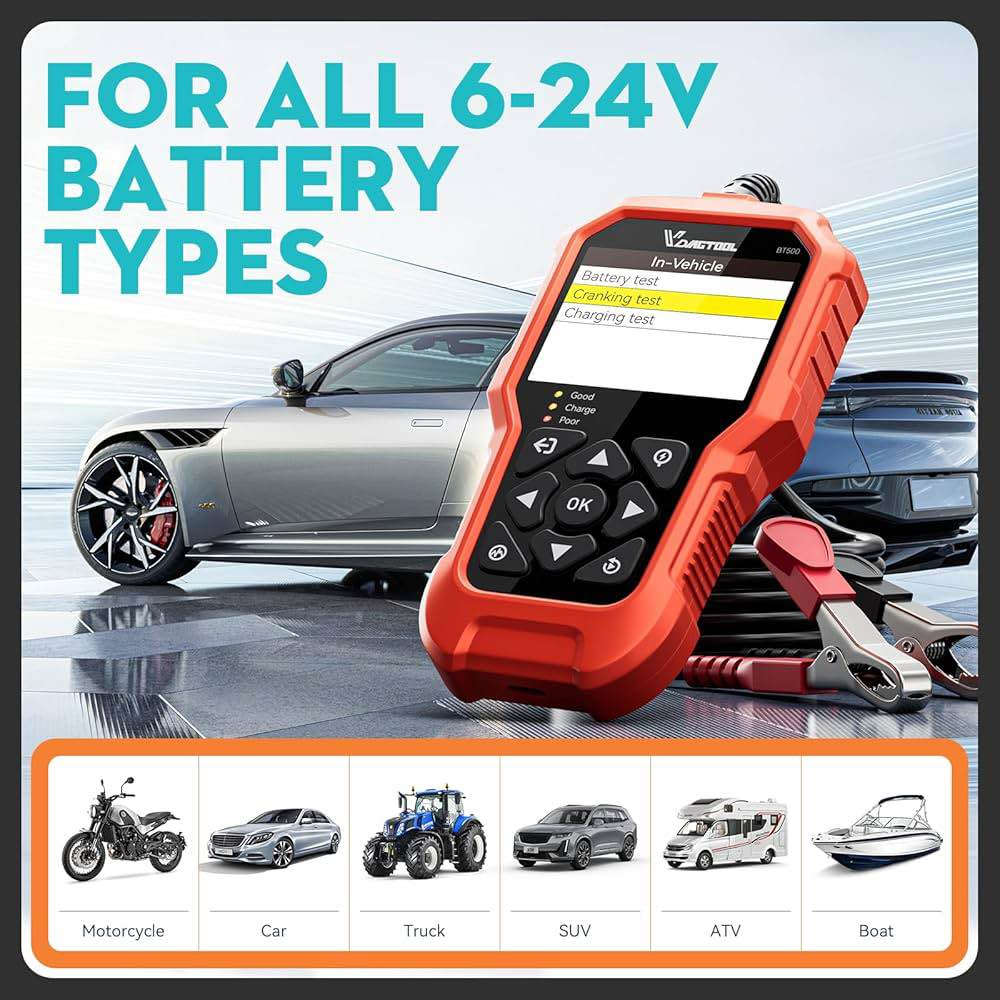 Car Battery Tester 6V 12V 24V VDIAGTOOL BT500, 5-3000 CCA Battery Load Tester, Starter Alternator Tester Automotive Charging Cranking System Analyzer for Car Truck Motorcycle SUV ATV Boat
جهازئ فحصا پاتريا آش ٦ فولت حه تا ٢٤ شاشه ملون فول فوله اوروپي بو حه مي جورئ ت پاتريا ج سياره بت قه لابه بت ماتور بت سعر ٣٠ هزار مواصفات او معلومات⬇️⬇️

https://www.ebay.com/itm/356222746955 دهوك, العراق


**إذا كنت صاحب هذا الإعلان وتريد حذفه لأي سبب، رجاءا أرسل رسالة إلى الدعم الفني**
