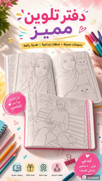 دفاتر تلوين • للأطفال • حسب الطلب