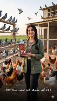 🔴 هل طيورك واقفة عن الأكل؟ 🔴 ضعف عام وتأخر في النمو؟ 🔴 إنتاج البيض قلي...