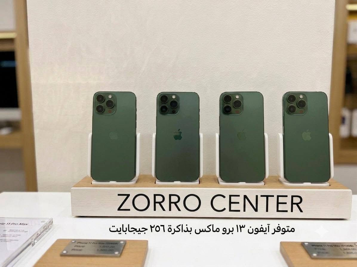 Zoro center 
مركز زورو للهواتف النقالة وكافة تجهيزات الهواتف 
وفرنا لكم تشكيلة ملكية من أجهزة الآيفون الأصلية بأعلى درجات النظافة والكفاءة في مدينة الرمادي.

متوفر الآن:

.. iPhone 11 Pro Max: بذاكرة عملاقة 512 جيجابايت لعشاق التصوير والمساحات الواسعة.
.. iPhone 13 Pro Max: بذاكرة 256 جيجابايت، الأداء الأقوى والأحدث.
.. iPhone 13 (العادي): بذاكرة 128 جيجابايت وألوان مميزة ومتنوعة تناسب

🛡️ الأجهزة كلها مفحوصة ومضمونة

💎 نظافة تامة أخو الجديد وبأسعار
💎 متوفر بيع بالنقد و بالتقسيط داخل المركز 

📍 الموقع: الرمادي - شارع السينما - ZORRO CENTER
📞 للاتصال أو الاستفسار: ***********
💬 أو راسلونا مباشرة عبر رسائل الصفحة.
