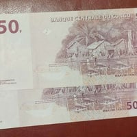٥٠ فرنك • جمهورية الكونغو • قطعتين