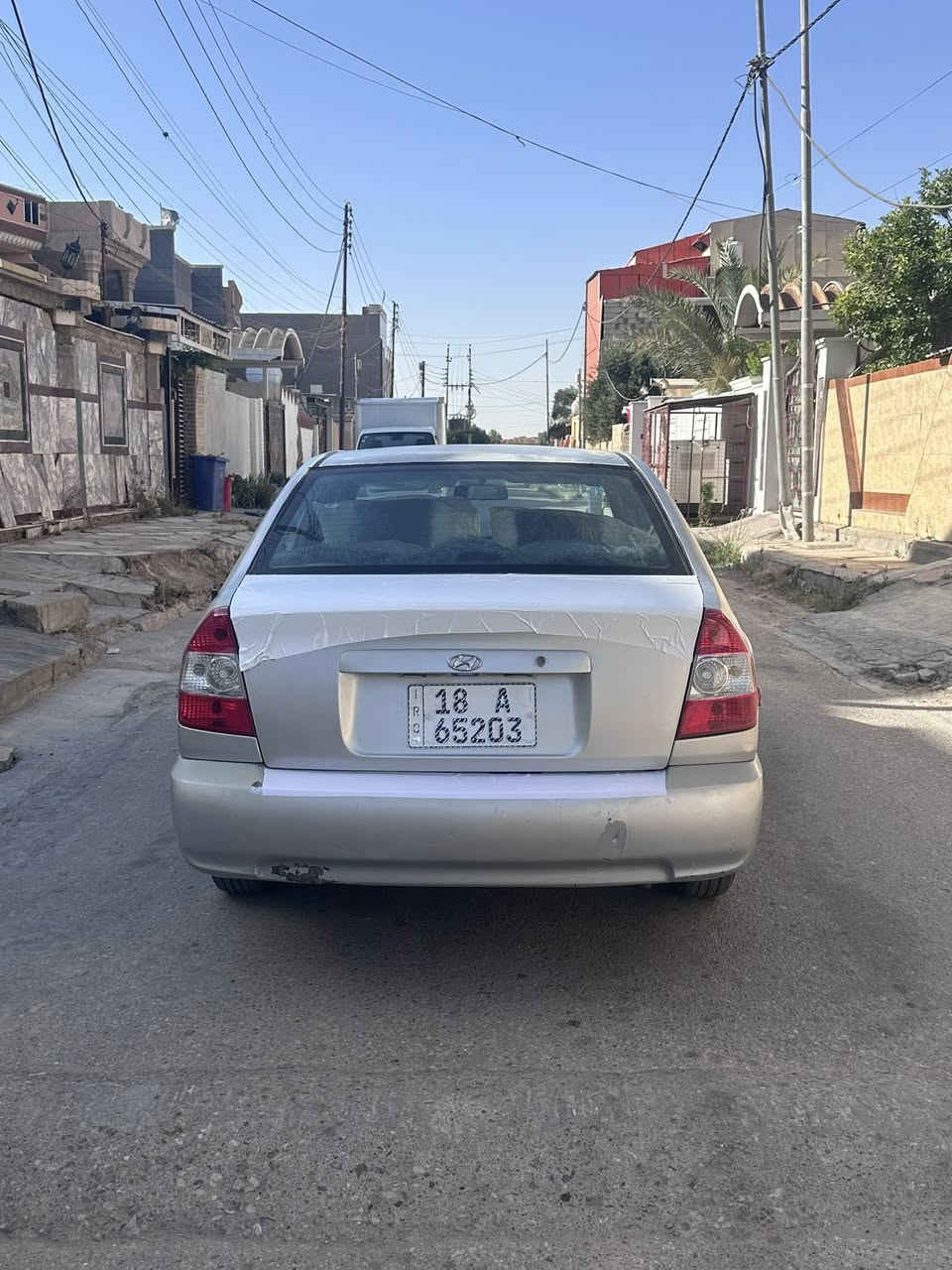 هونداي اكسنت 2002 للبيع 
مكينة 1600 
رقم جديد بابل 
لايتات جديدة مكينة وكير مبدلات جديد صدر امامي وخلفي جديد داخل جديد كشنات جديدة تخم تاير جديد كهربائيات شغاله بيها صبغ جاملغ امامي وخلفي فقط بدون دواخل وصبغها جارد 
السعر 58$ 
مكان السيارة واسط الصويرة 
0787 701 8190
