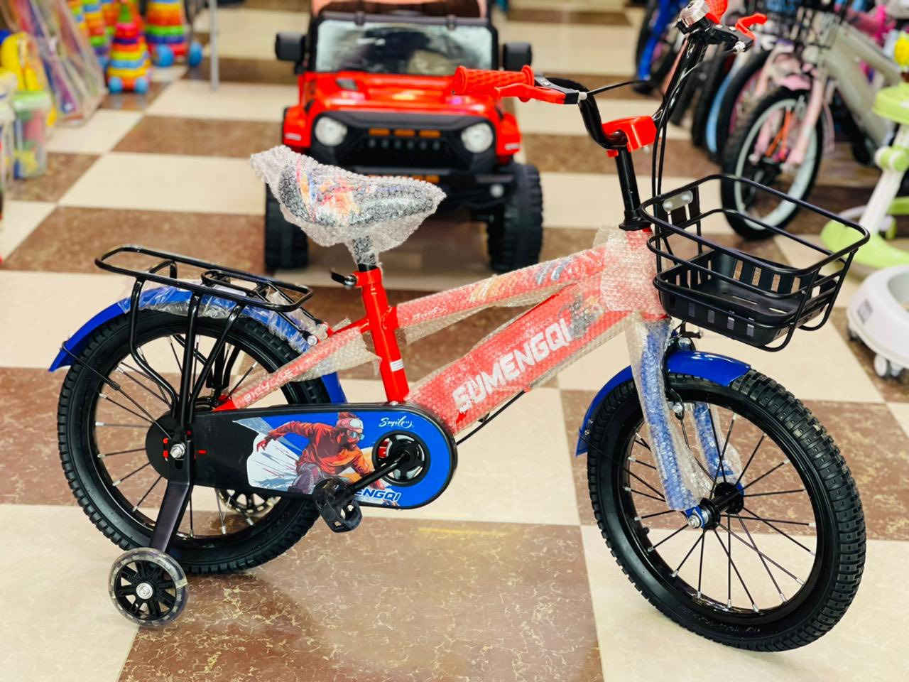 #جديد ريا للهدايا والالعاب 

بايسكل حجم ١٦ حديد ثقيل 💯💯
من عمر ٥ سنه الى عمر ١٠ سنه 

🔴🔴🔴اسعار تنافسيه ومختلفه عن الباقي 🔴🔴🔴

الوان مختلفه 🔵🔴⚪️

العنوان هيت الجمعيه الاولى شارع حامي حميد مجاور مطعم الشيف السوري
للاستفسار ***********
