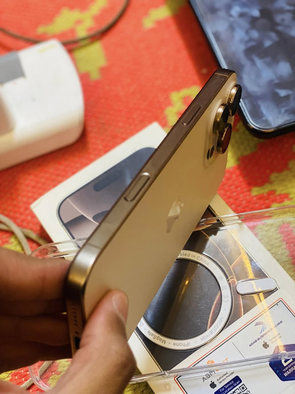 السلام عليكم
ايفون 16 برو ماكس
عربي شرق اوسط 
ذاكره ٢٥٦
بطاريه ٩٠
جهاز فول مفول شخط مابي
سعر ١٤٢٥
لون صحراوي كامل ملحقات

مكاني حصيبه شرقيه
استفسار خاص او اتصل 

***********
