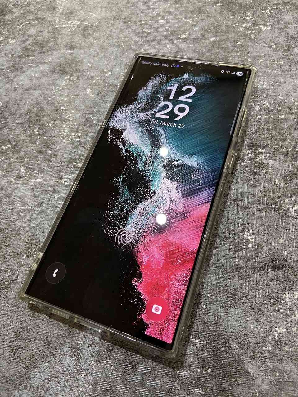 سامسونج S22 Ultra ياباني - مستخدم
السلام عليكم،
جهاز سامسونج جالاكسي S22 ألترا (Samsung Galaxy S22 Ultra) مستخدم بحالة ممتازة.

مواصفات وتفاصيل الجهاز:

سعة التخزين: 256 جيجابايت.

المعالج: سناب دراجون (Snapdragon) - الأفضل من ناحية الأداء وصرفية البطارية.
 دبل سيم كارد
النسخة: يابانية.

حالة الجهاز: مستخدم نظيف جداً.

السعر: 600,000 دينار
المكان: بغداد الغزاليه واكو توصيل داخل بغداد للي يريد
رقمي  ***********
