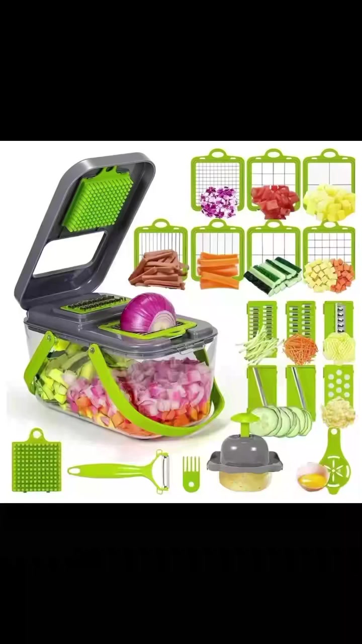 قطّاعة وخلاط خضار وفواكه متعددة الوظائف 22 قطعة – Veggie Slicer

• مجموعة تقطيع خضار وفواكه متعددة الاستخدامات تضم 22 قطعة لتسهيل التحضير اليومي في المطبخ.

• تحتوي على 7 شفرات تقطيع بأحجام مختلفة لعمل مكعبات بأبعاد متعددة.

• تشمل مبشرات (4 مم و3 مم) ومبشرة ناعمة، مع شفرات تقطيع مستقيم ومموج لتحضير شرائح متنوعة.

• مزودة بسلة تصريف لتسهيل التنظيف والتخزين بعد الاستخدام.

• تتضمن أدوات مساعدة مثل مقشرة، واقي يد، فاصل بيض، فرشاة تنظيف، وأداة تثبيت (Claw).

• السعر 22والتوصيل مجاني


**إذا كنت صاحب هذا الإعلان وتريد حذفه لأي سبب، رجاءا أرسل رسالة إلى الدعم الفني**
