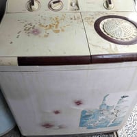 غسالة النوال مستخدم شغالة بالكامل فقط المجفف الماطور عاطل السعر 70 مكا...