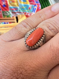 خاتم مرجان تونسي. اصلي شرط الفحص  وحجم كلش حلو  خشن. صياغة يدوية  0772...