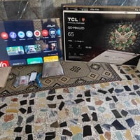 شاشة tcl c6k منلد حجم 65 اخت الجديدة بعدها بلاصق الشركة استخدام جدا قل...