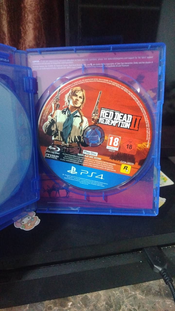 بسم الله الرحمٰن الرحيم
السلام عليكم
قرص لعبة Red Dead Redemption 2 نسخة ps4 للمراوس
(أقبل تبديل بلعبة أو لعبتين حسب القناعة)
القرص اخذته قبل ثلاث ايام و جان جديد بعده بلجلاد
استعمال القرص فقط مرتين لعبت اللعبه و تركتها لأن مابيها ترجمه عربيه و بنفس الوقت ما اريد اهكر الجهاز
نظافة القرص بلصور و نضافة القرص ممتازه جداً (حوالي95%)
مكان بغداد (لايوجد توصيل🙏🏿)


**إذا كنت صاحب هذا الإعلان وتريد حذفه لأي سبب، رجاءا أرسل رسالة إلى الدعم الفني**