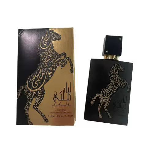 عطر  ليــل ملـــكي 🖤
Lattafa من Lail Maleki Eau de Parfum عطر Perfumes هو عطر شرقي مكثف بمكونات نباتية وخشبية.

تبدأ المكونات العليا بهجوم مثير للإعجاب وقوي من المكونات الدافئة والفواكه والتوابل والحمضيات.

تأتي رائحة قلب عميقة ومليئة برائحة الزهور من الياسمين ، الغردينيا ، الأوركيد والعسل اللذيذ.

وتختتم القاعدة هذا العطر الرائع بخشب الصندل والعنبر والمسك والكراميل.

عطر شرقي لا يقاوم وسخي بسحره ومناسب جدا للمساء أو المناسبات الاحتفالية.

المكونات الرئيسية فواكه ، زهور ، خشبية ، شرقية ، دافئة

السعر ١٨ الاف والتوصيل مجاني للحجز والاستفسار واتساب ***********
