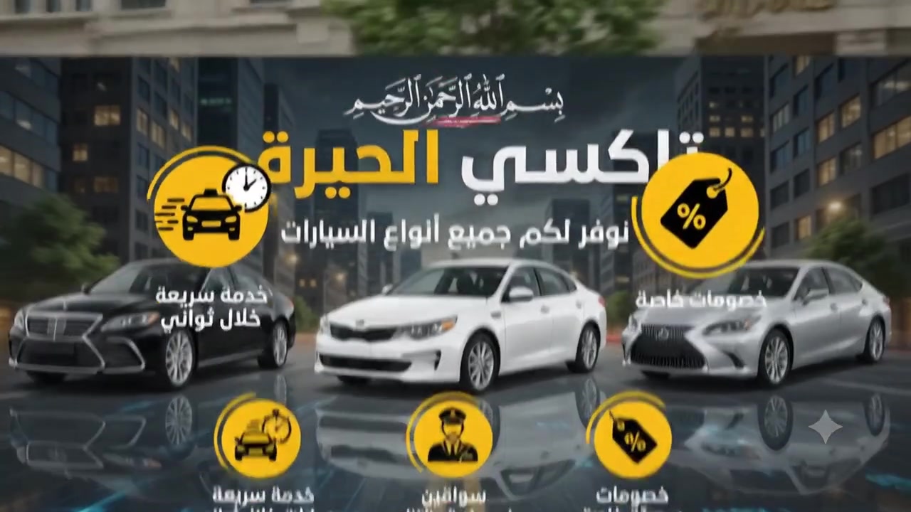 بسم الله الرحمن الرحيم
تم بحمد الله إعادة تشغيل تاكسي الحيرة 🚖
نوفر لكم جميع أنواع السيارات:
سيارات VIP
سيارات عادية
سيارات حديثة ومكيفة
🚗 خدمة سريعة خلال ثواني
🚗 سواقين ذوي خبرة والتزام
🚗 خصومات خاصة للزيارات والمشاوير الطويلة
📌 الاعتماد يكون على الواتساب فقط
للتواصل والحجز: يرجى مراسلتنا مباشرة على الأرقام المخصصة وسيتم الرد فوراً
🚕 تاكسي الحيرة… راحتك أولويتنا وخدمتنا سريعة بكل وقت
***********
