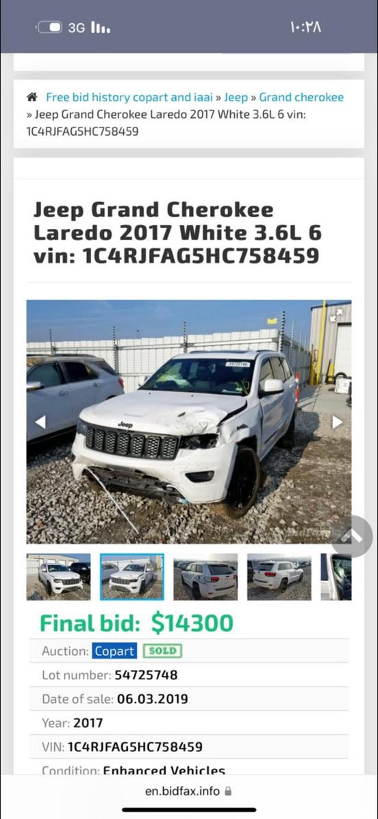 السلام عليكم
للبيع جيب موديل 2017 بلاك توب فول 
وارد امريكي حادثها موضح ب الصور تبديل قطعتين وصبغ قطعتين بدون دواخل شاصي لغد مكفول 
ماشيه 88 مكينه گير مكفولات 
السعر 200 وبيها مجال 
العنوان بغداد جميله 
***********
