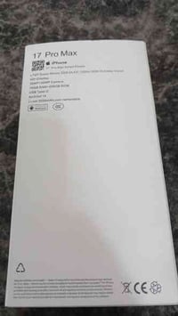 ايفون 17 برو ماكس صيني يعني تقليد الجهاز ما مستخدم بعده بالباكيت رايدة...