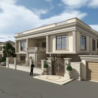 تصميم  دار بنمط ال نيو كلاس دزاين  يجمع بين الحداثه والكلاسك  لطلب الت...