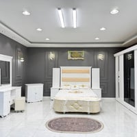 نجارة عراقية • ٨ قطع • سرير ٢٠٠×١٦٠