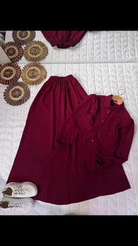 قميص وتنورة • سكوب كريب • مقاسات ٣٨-٤٨