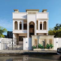 عريق للاستشارات الهندسية   تصميم فيلا 600 م بطابع كلاسيك في منطقه الكر...