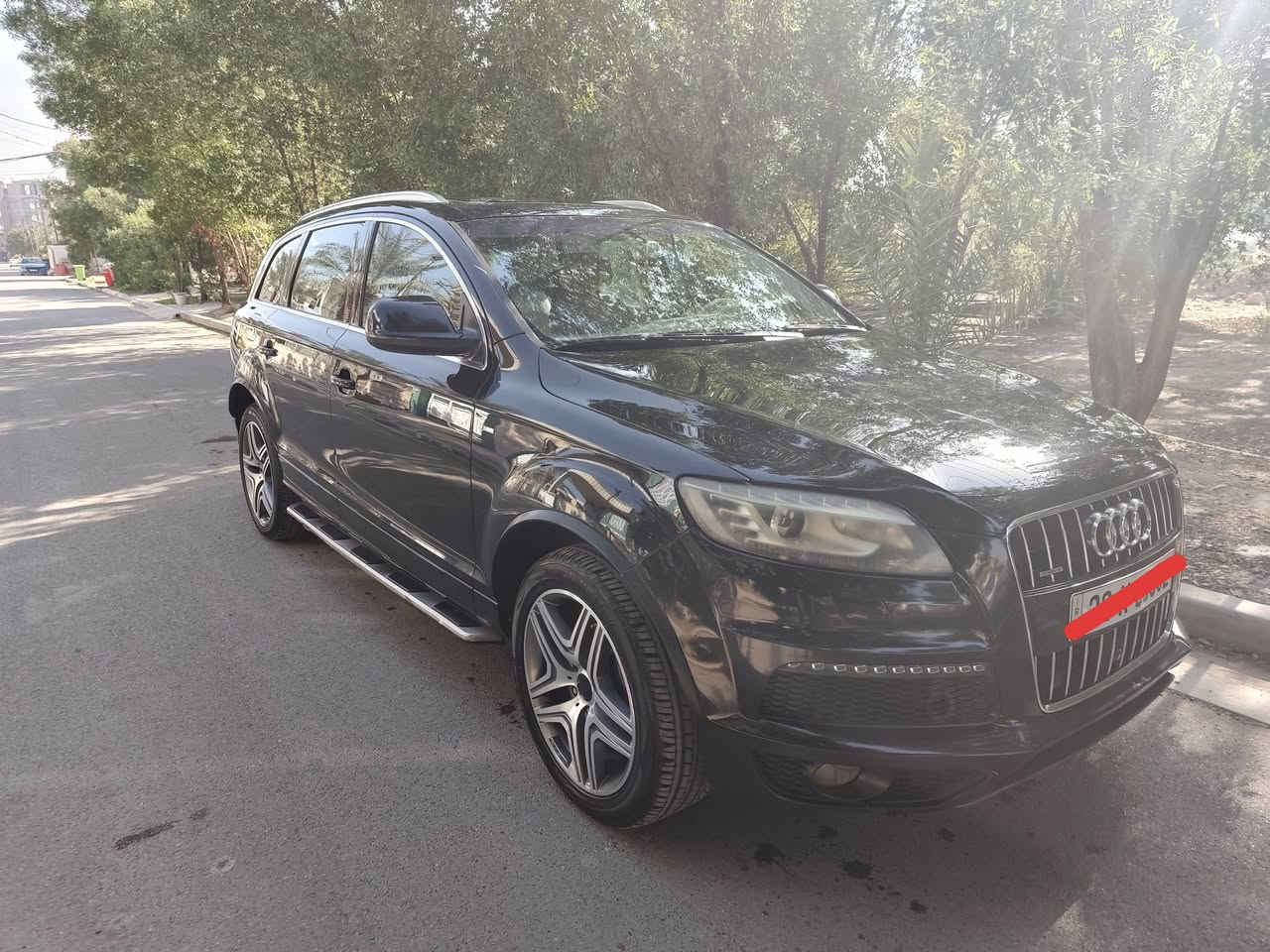 اودي Q7 2015
خليجي فول 1/1
لون اسود
محرك 3000 سوبر جارج
مواصفاتها
كامره امامي وخلفي تتقسم صير 360 محيطيه
حساسات امامي خلفي
زراكات لايت
بنوراما وسلايد امامي 7 طكات
وسلايد خلفي 
كشنات جلد
كشنات هيتر وتبريد
تحكم كهرباء بل كشنات الاماميه
سيدي
اوكس
شاشه كبيره اندرويد 12 انج
بلادي بدون تحوير لمس
مع ماوس تحكم
تحكم ستيرن
تبريد مركزي ومنفصل للامامي وللخلفي
بردات خلفيه بلادي
7 راكب
برده خلفيه
وبرده صندوق
مري كهرباء مع هيتر
لايتات شادله عدسه لد دبل ليزر
دوسات بلادي
بك لايت لد
جام 4 اوتو
مع قفل للاطفال
جنطه كهرباء
بصمه تشغيل وبصمه اطفاء 
مع تشغيل سويج
كشن السايق خزن وضعيتين
نظام سماعات ستريو
السياره مسويله ادامه كامله
باتري جديد
تخم تاير جديد
محرك مبدل جديد
مع ادامه كامله
رقم اربيل جديد
بأسمي السياره
مكانها بغداد
***********
***********
السعر 165ةوبيها مجال
