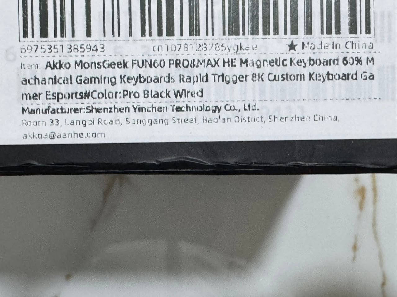 كيبورد كيمنك احترافي مغناطيسي
Monsgeek FUN60 Pro
 
Wired 8k polling rate
Magnetic hall effect switches
60%
Rapid trigger
Adjustable actuation point
SOCD or (snap tap in some brands)

للاستفسار مراسلة الصفحة أو الاتصال على الرقم 
*********** واتساب. يوجد توصيل لجميع محافظات العراق.
