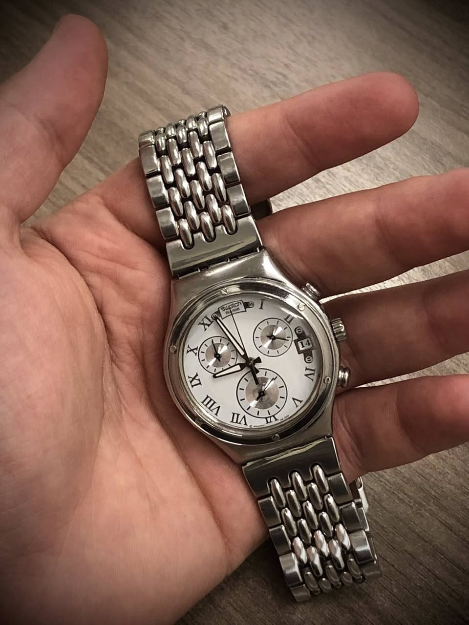 سواتش سويسري اصلي 🇨🇭🇨🇭
نظاقة قوية جدا // مينة مميزة // كرونوغراف نطام العمل كوارتز // ارقام رومانية المرغوب // منفذ تأريخ يومي //السير الاصلي والبوك الاصلي // الساعة مختومة ما تقبل اي نقاش بالاصالة // ثلاث سناتر متعددة الوضائف // زجاج مقاوم للخدش // 
‏🇨🇭السعر خااااص لطفااا🇨🇭
يوجد توصيل لكل المحافظات


**إذا كنت صاحب هذا الإعلان وتريد حذفه لأي سبب، رجاءا أرسل رسالة إلى الدعم الفني**