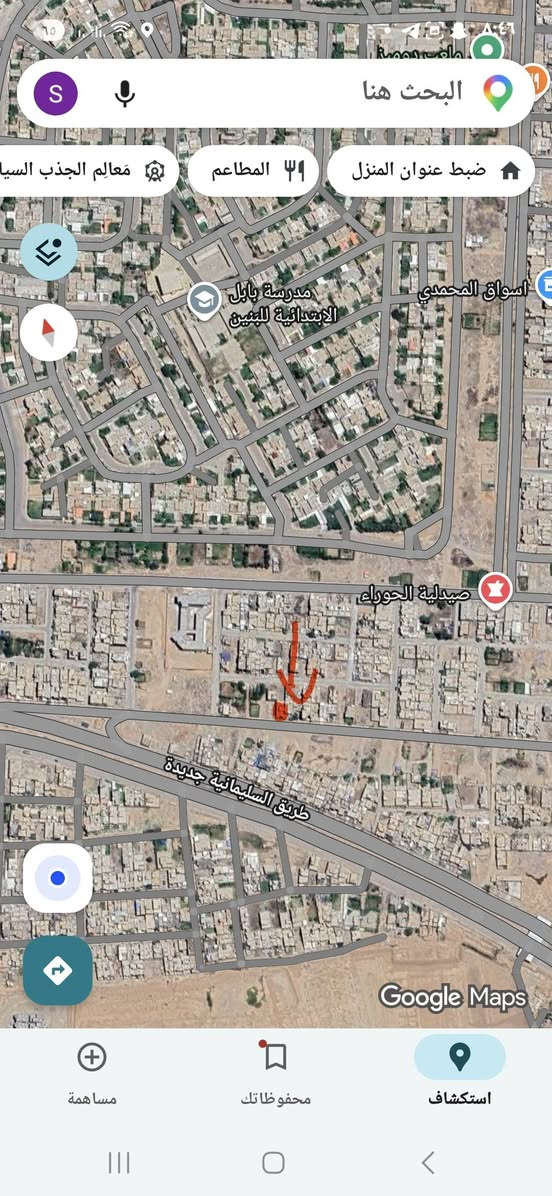 السلام عليكم دار ١٠٠متر للبيع مكان ٥٨ على شارع تجاري مثل ماموضح بالخريطة لاستفسار***********
