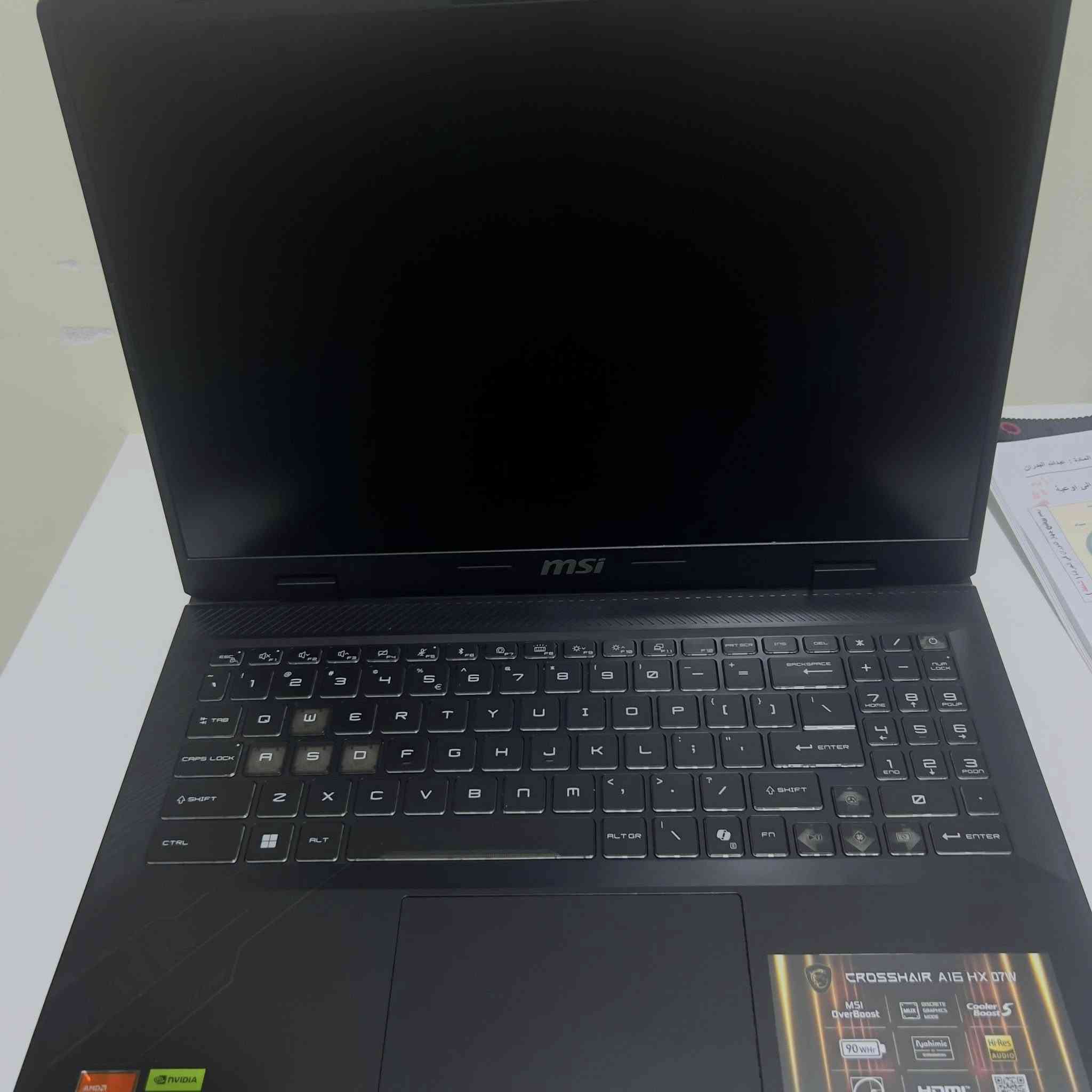 لابتوب MSI
المواصفات 
معالج r9 7945HX
كارت شاشة 5060 
رام 16 DDR5 
ذاكرة تيرا 
مواصفات ثانوية مروحتين 5 انابيب نحاسية 
يدعم وضع الالعاب الكامل مع تغيير الوضع حسب الحاجة 
كيبورد rgb تخصيص كامل 
شاشة 16 انج 
دقة 2.5k 
240 هرتز 
Ips 
السعر مع التوصيل مليونين و50 الف 
للشراء تواصل واتس اب 
***********
