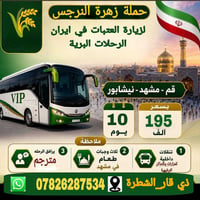 زيارة الإمام الرضا • مشهد ٤ ليالي • انطلاق ٧/٧