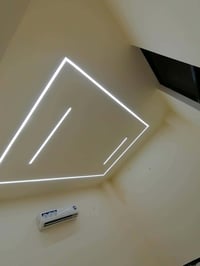 تم بعون الله تنفيذ سقف جبس بورد ركم عدل وانارة بروفايل من تنفيذ مكتب ا...