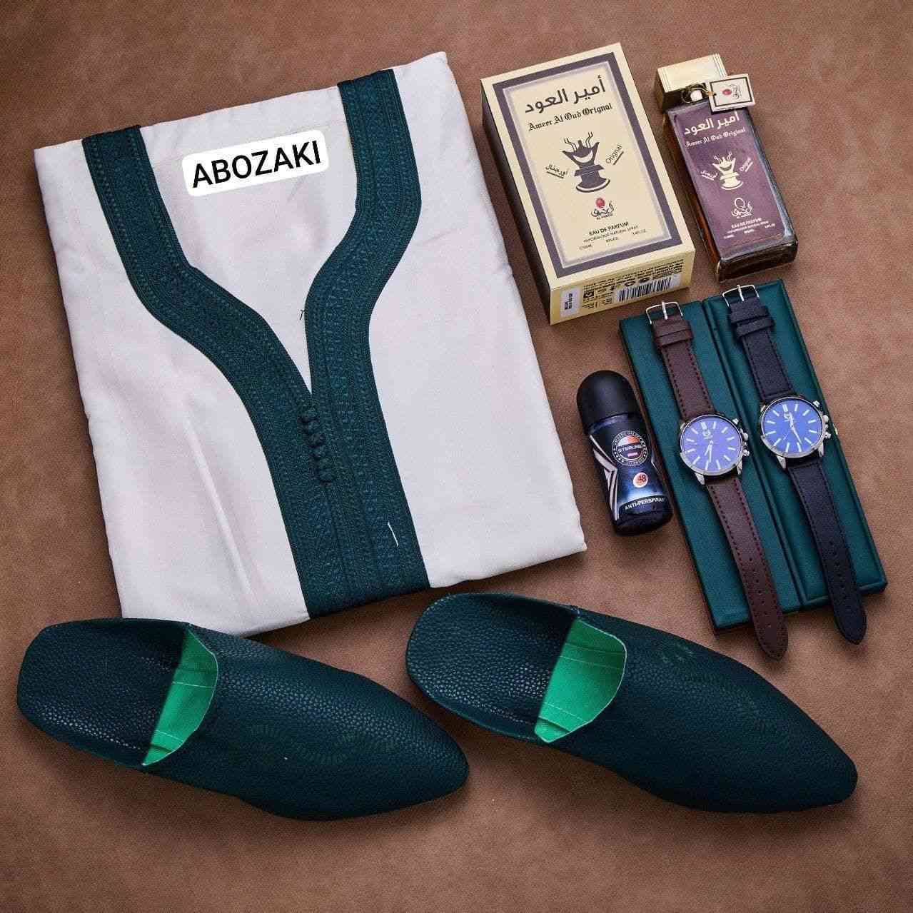 تقليدي للرجال

👈كندورة مطروزة خدمة متقونة
👈بلغة فاسية
👈2 ساعة جلد (أسود + قهوي)
👈عطر شرقي (أمير العود) 100ml
👈مزيل العرق (ستيك)
🏷️مقاسات البلغة: 41_42_43_44_45
🏷️مقاسات الكندورة: L xL xxL 3xL


**إذا كنت صاحب هذا الإعلان وتريد حذفه لأي سبب، رجاءا أرسل رسالة إلى الدعم الفني**