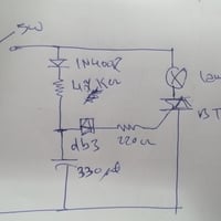 دائرة فلاشر • لمبة 220فولت • مخطط دائرة