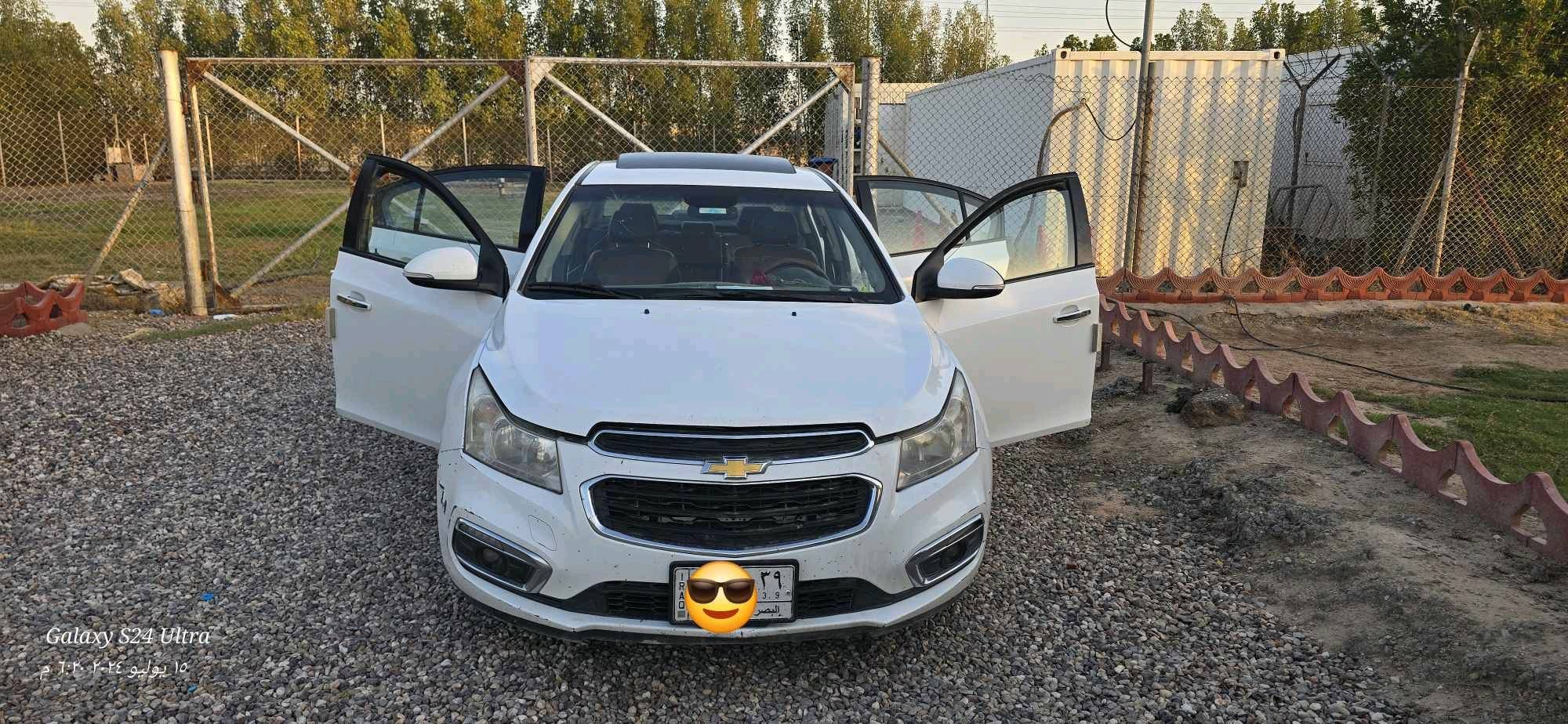 سياره شفرليت كروز خليجيه LT
 ما ناقصها شي 
حداديه مسويها قبل رمضان والحداديه كله اصلي 
 تايرات جدد 
دهن اصلي موتل بـ13 الف الترا اخليها 
بانزين محسن أدير الها
تحكم سعر 
مثبت سرعه 
6 بصمات
تشغيل بصمه 
دخول ذكي 
جنطه فتح ذكي 
شاشة اندرويد 
فتحة سقف 
نقطه عمياء
4 ويل كيب
مكينه مكفوله 
كير مكفول 
الكير 6 نمر والسابعه بك 
الكير اوتو عادي 
حساس حراره 
ماي راديتر اصلي زيتي ما اخلي ماي عادي
بــيع او مـراوس 
***********
سعر 100
وبيها مجال