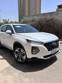 للبيع  هونداي سنتافي 2019 شكل جديد    وارد امريكي 🇺🇸 لون ابيض صدفي  مح...