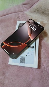 لبيع ايفون ١٦برو ماكس نظافه ميه بلمله   ماستر  شريحتين بطاريه ٩٩  السع...
