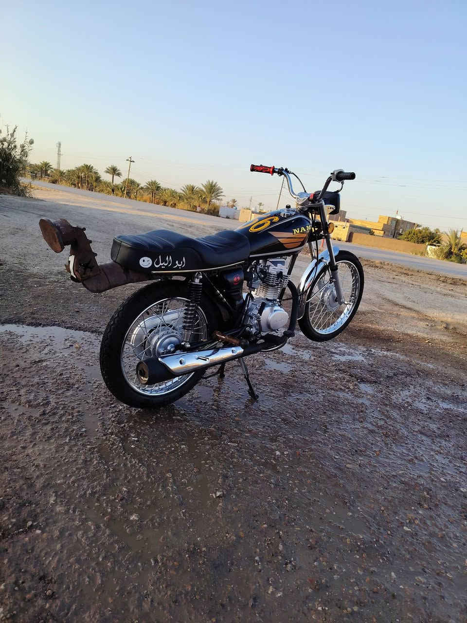 سلام عليكم دراجه البيع صارله 3تشهر من معمره الدراجه  شاصي نامه .   كلك كلك مكفول من السرقه مكاني الديوانيه طريق السنيه  والسعر 700 وبيه مجال لا تصير لوتي براسي ***********  خابر ودلل ماكو خاص
