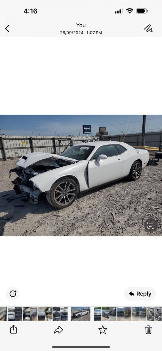 السلام عليكم
للبيع جالنجر GT2023  ماشيه 6000 فقط بدون ايرباك السياره جديده كلش وكلشي مناقصه فول مواصفات عدا الفتحه ويل مميز كشنات كهربائيه جلد وكنتاره تبريد قطعتين تدفئه وتبريد بالكشنات والستيرن ضربته خفيفه كلش موجوده الصور مبدل بنيد  وكفر الدعاميه بس الشبابيك والاستات بلادي كله والجاملغات بارد ثنينهم صور الحادث والتصليح والسونار كله موجوده السعر 22000  مكانه كراده ساحه الواثق 
للتواصل ***********
