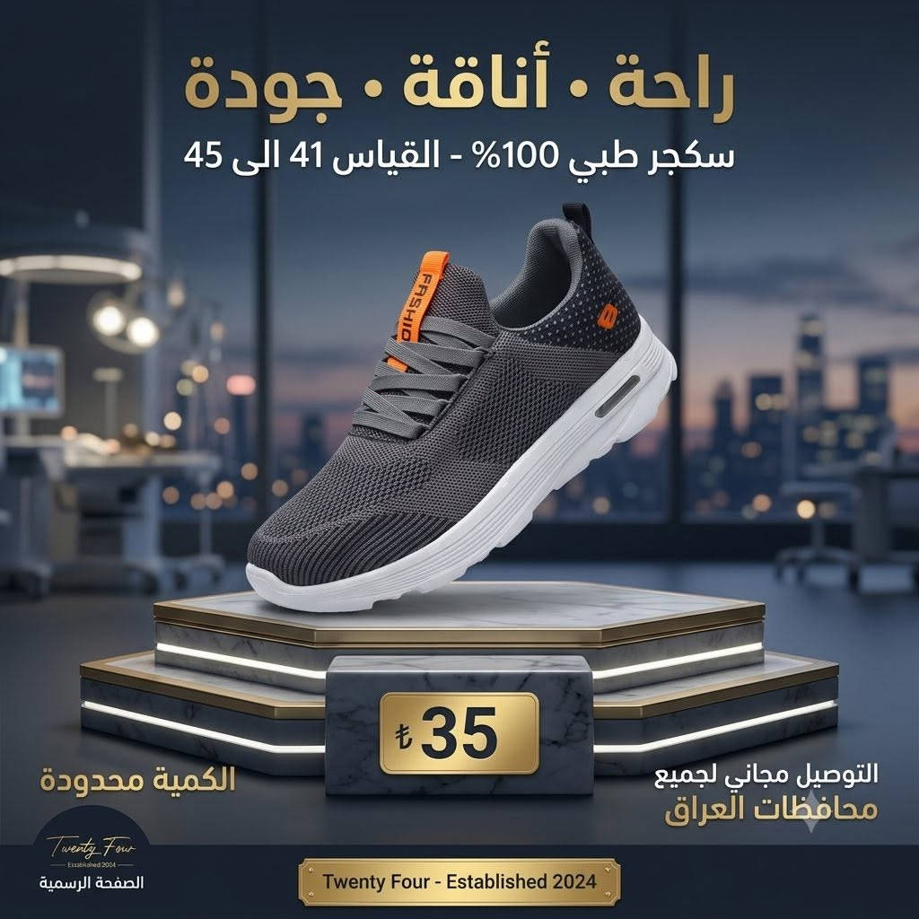 سكيجر طبي100% مريح جداً للقدم تقنية Memory Foam لراحة طوال اليوم
خفيف وعملي للمشي والدوام والطلعات خامة ممتازة وتصميم عصري فاخر بارد ومريح

💎 موديلات مميزة 
✅ ضمان الثقة والاستلام
فحص البضاعة مقابل المندوب قبل الاستلام
اذا الموديل او الكوالتي غير مطابق لا تستلم

عرض خاص لفترة محدودة 
السعر فقط: 35 الف فقط
🚚 توصيل مجاني إلى جميع محافظات العراق
⚠️ الكمية محدودة 

📸 شاهد الصور والاسعار بنفسك قبل الحجز
للطلب والحجز ارسال صورة المديل والقياس


**إذا كنت صاحب هذا الإعلان وتريد حذفه لأي سبب، رجاءا أرسل رسالة إلى الدعم الفني**