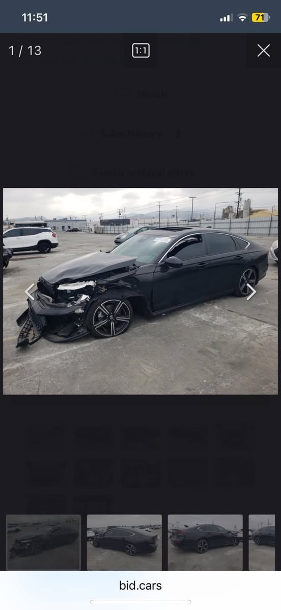 هوندا اكورد  2024 هايبرد sport
السياره بالحره الاردن
بدون تصليح 

للبيع حره على وضعها
حادث موضح بالصور
فتحه سقف

سعر 15,000$ دولار حره بمكانها 
واتساب ***********

متوفر اكورد الوان وحوادث اخرى
