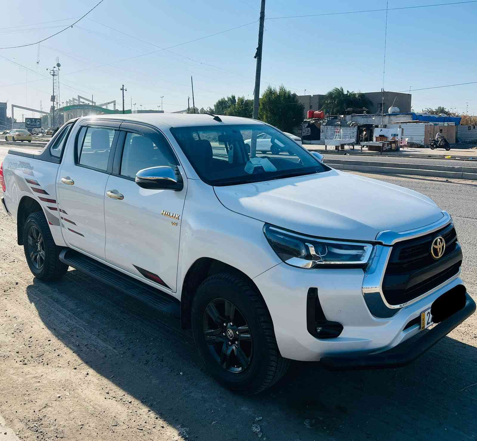 تويوتا هايلوكس 2024
V6 
مكفوله كفاله عامه
فول مواصفات - ماشيه 16 الف
المواصفات:
 + حساس أمامي وخلفي..
شاحن وايرلس +مثبت سرعة 
مانع انزلاق + كاميرا خلفية + شاشة كبيرة.
هوك أمامي 
 السعر : 385 وقابل للتفاوض
• المكان: بغداد - السيدية 
 للاستفسار: ***********
