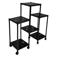 🌿✨ خلّي نباتاتك مرتبة وجميلة!  رف زهور عملي متعدد الطبقات مع عجلات للح...