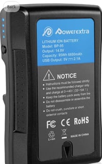بطارية V-Mount • ٩٥ واط/ساعة • كاميرات احترافية