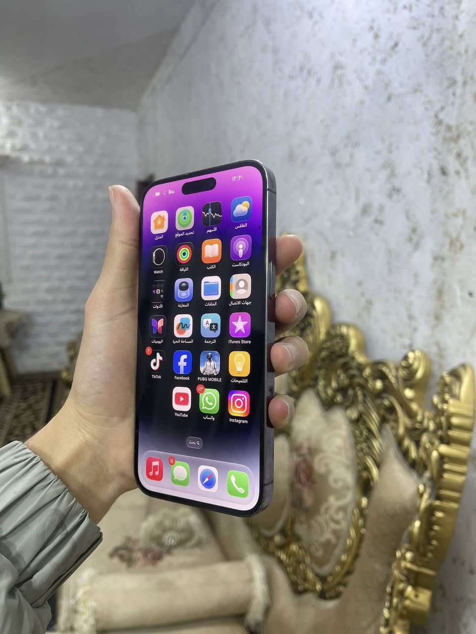 14برو ماكس جهاز فول نضافه شرق اوسط عربي 
ذاكره256
بطاريه74 شرط الشحن فول
كامرات اتصال مفول
مبدل ضهر 
وبي نقطه ممأثره ابد ولا مبينه مثل مموضح بلصوره :

بيع او مراوس سعر الجهاز 535 ألف فقط مكان رمادي ورار 
***********
