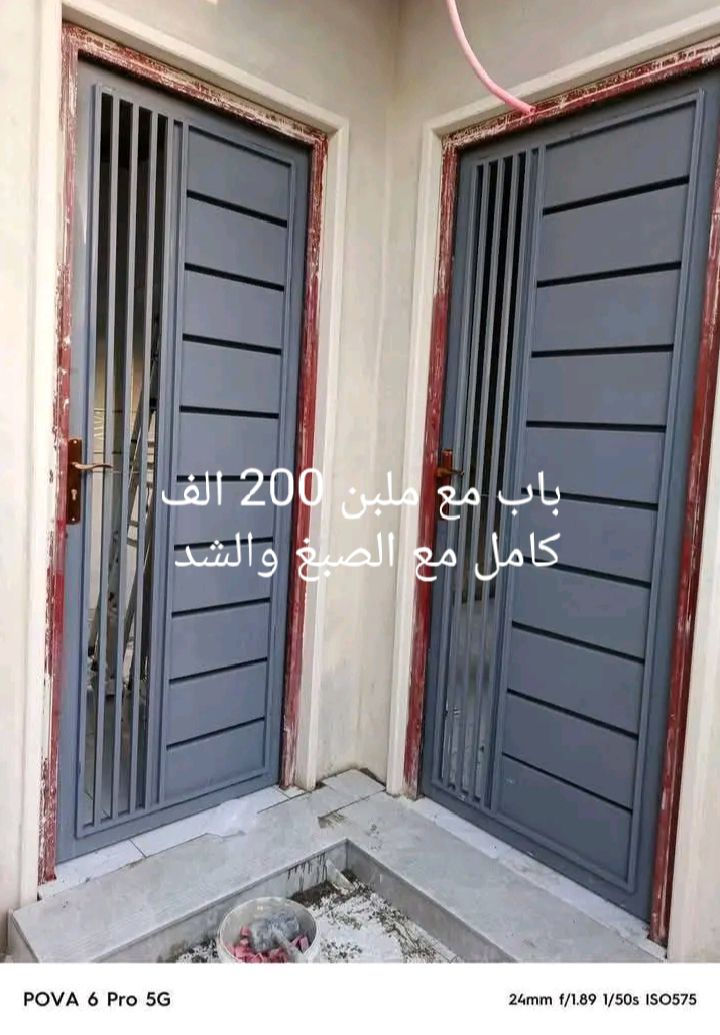 حداده ابواب وشبابيك المنزلية
سعر الباب مع ملبن 200 الف كامل مع الصبغ والشد 
تحياتي للجميع 
***********
