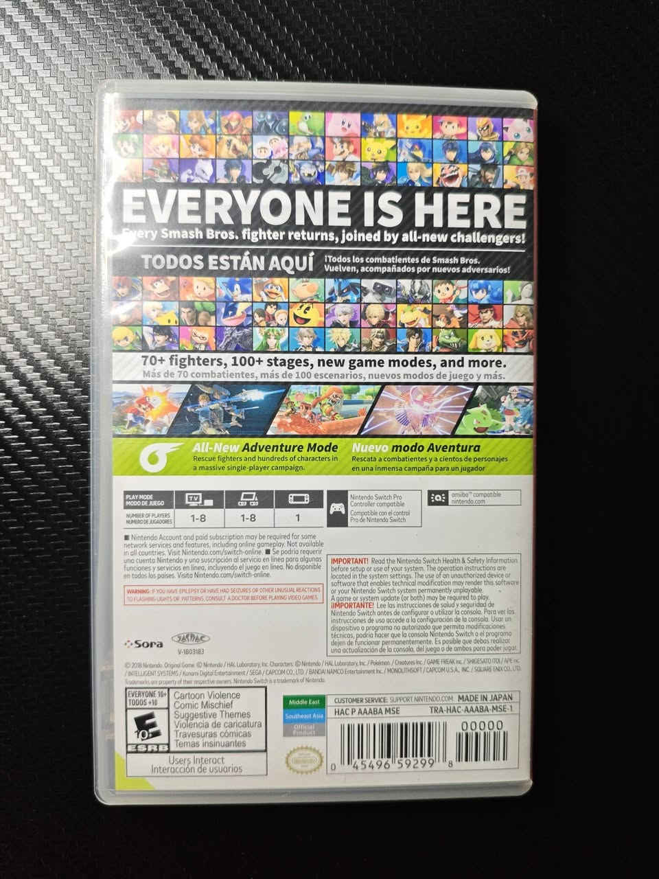 السلام عليكم 
للبيع super smash bros ultimate 
جدا نظيفة
السعر 40 الف قفل 
مكان : بغداد/ الاسكان 
لا يوجد توصيل
واتساب ***********
