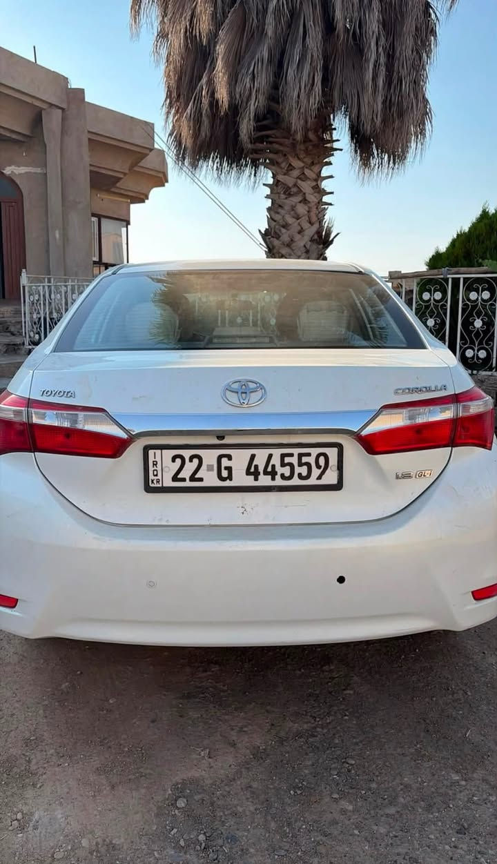 كورلا ٢٠١٤ خليجي محرك١٨  رقم اربيل صبغ جاملغ  سياره جاهزه.  السعر ١٢٥قفل ***********
